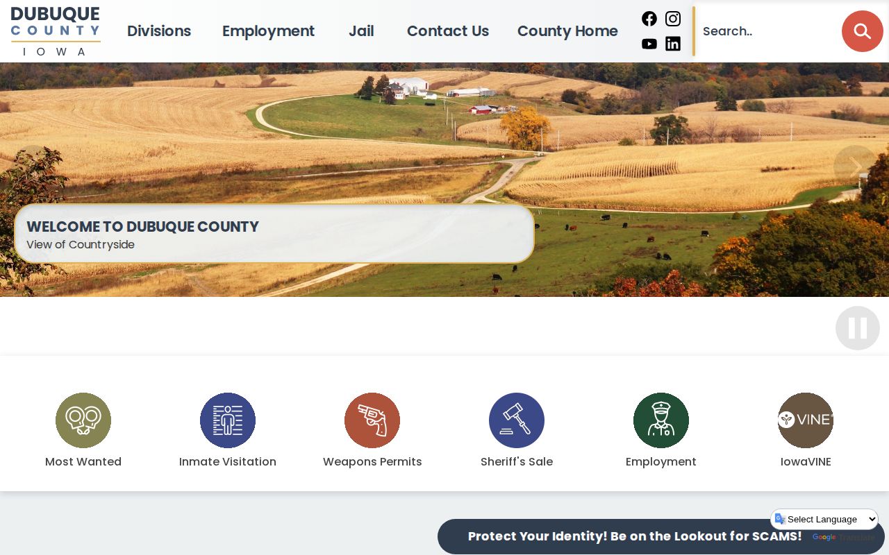Dubuque County Sheriff contact and IowaVINE custody resource links