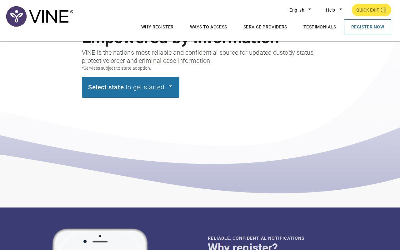 VINELink Iowa selection screen for a Dubuque County inmate check